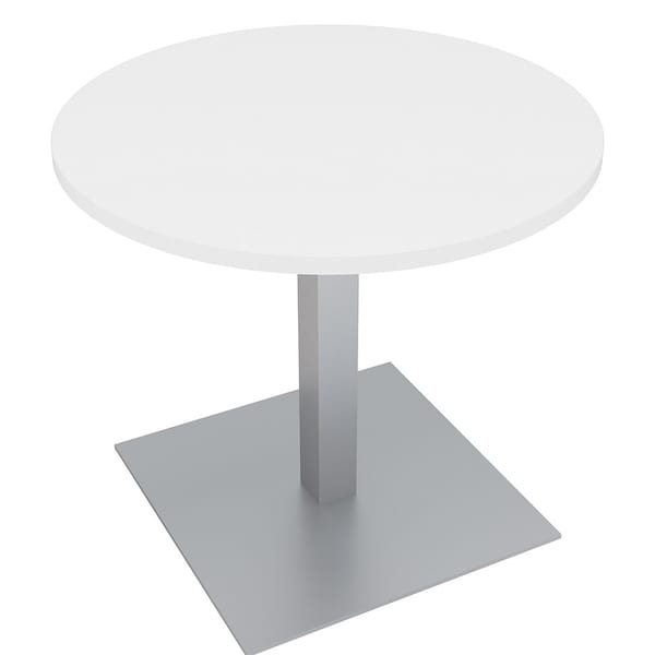 34 in W, 34 in L, 29 in H, Engineered Wood Top, White